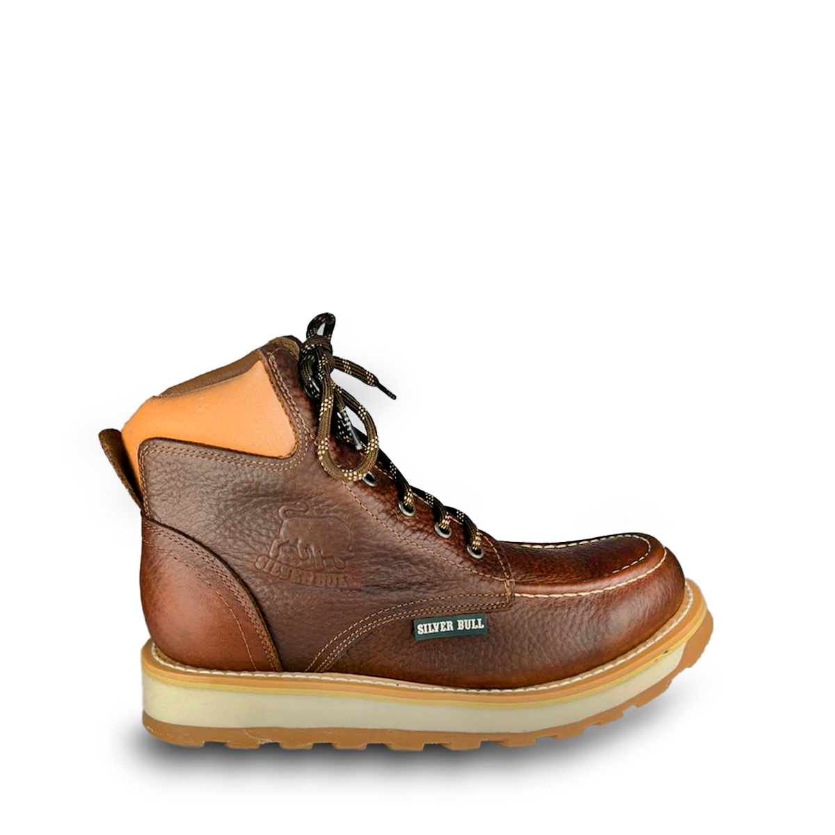 Bota de trabajo Estilo 0662 Color ocre Suela Doble densidad Silver Bull