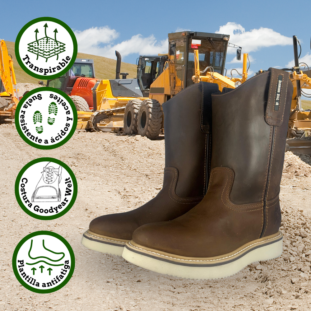 
                      
                        Bota roper de trabajo ligera Estilo 0700 Color café claro Suela PU ultra confortable y duradera
                      
                    