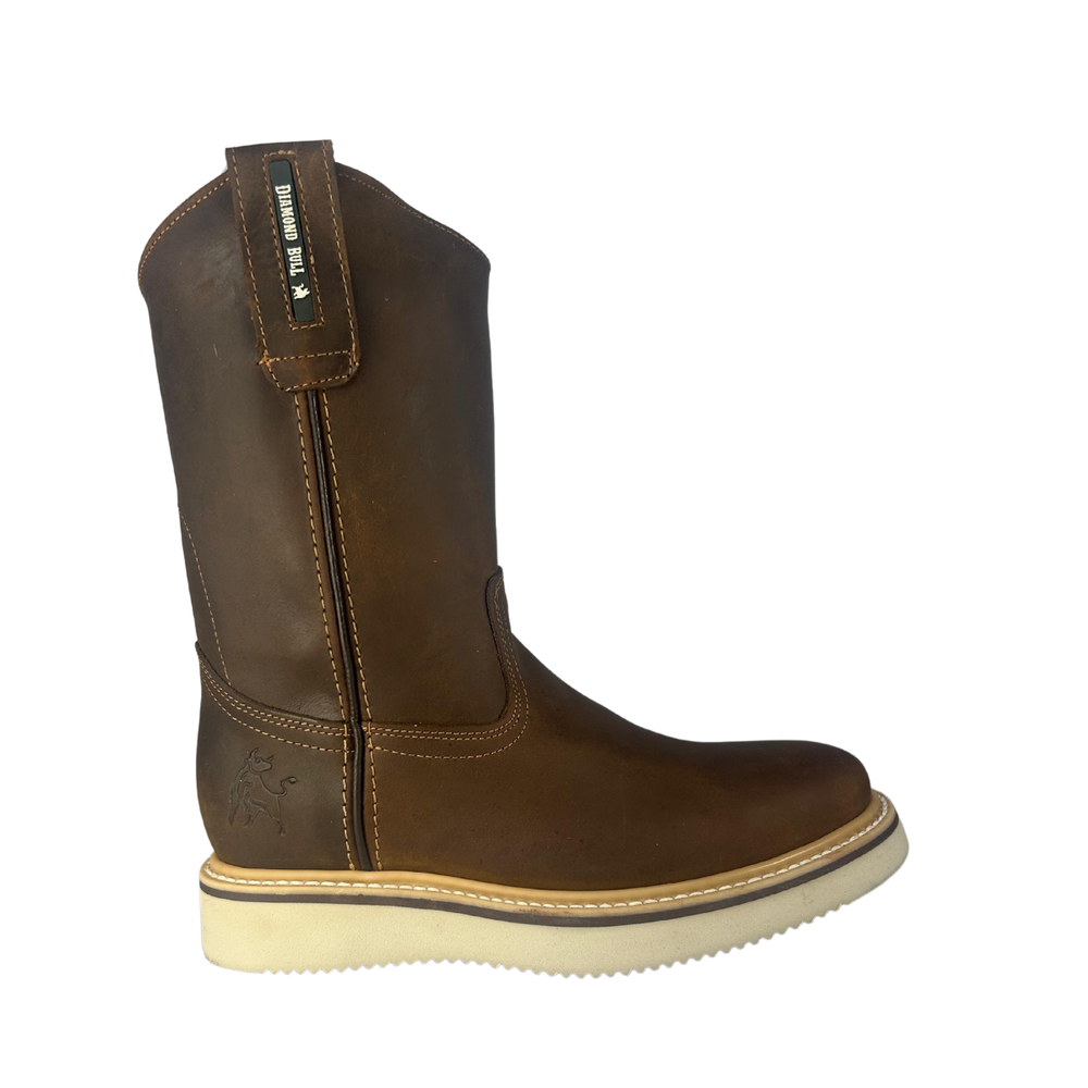 Bota roper de trabajo ligera Estilo 0700 Color café claro Suela PU ultra confortable y duradera