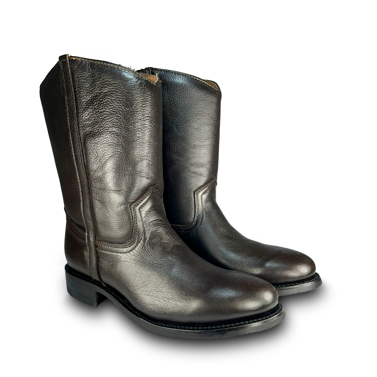 Bota roper Estilo 1000 Color café Suela de cuero y hule Silver Bull