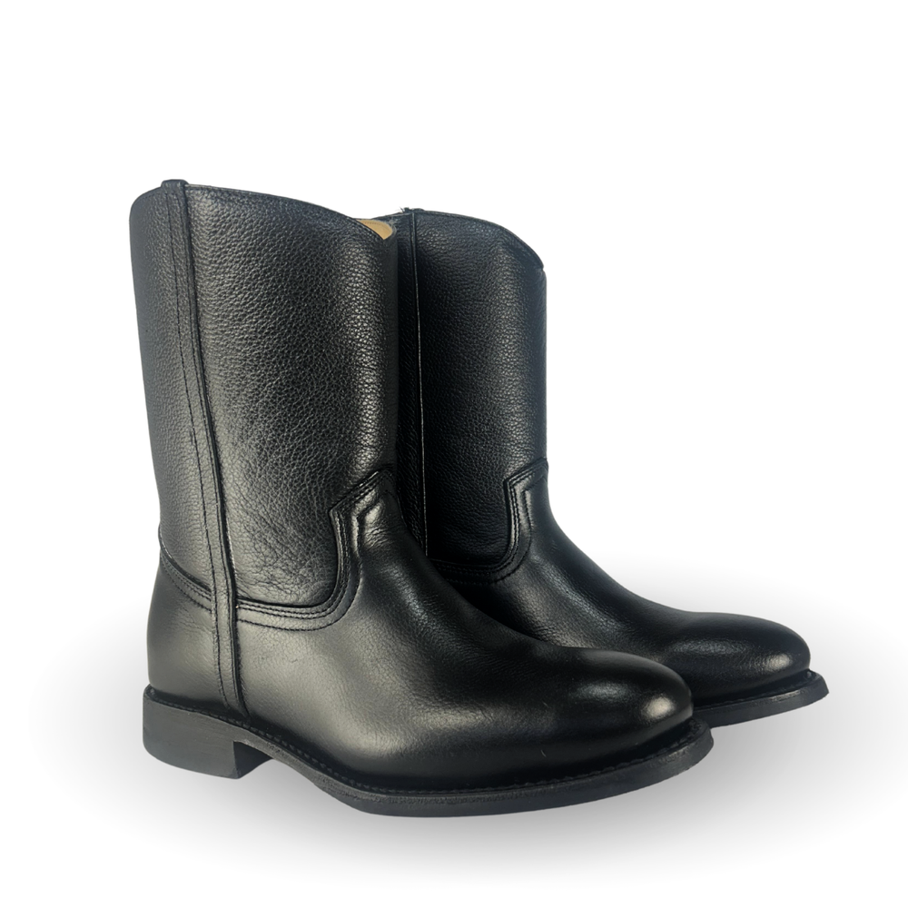 Bota roper elegante Estilo 1000 Color negra Suela de cuero y hule