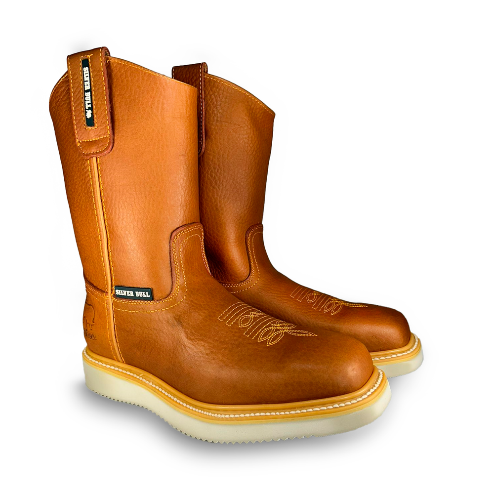 Bota roper Estilo 5070 Color miel Suela Pu Silver Bull