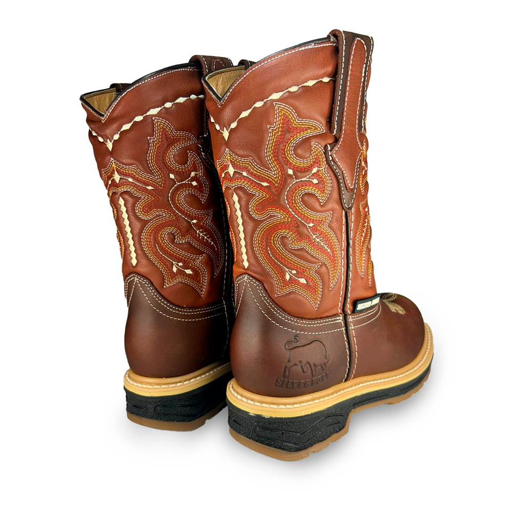 Bota rodeo de trabajo Estilo 6010 Color Cobre Suela Doble densidad Silver Bull